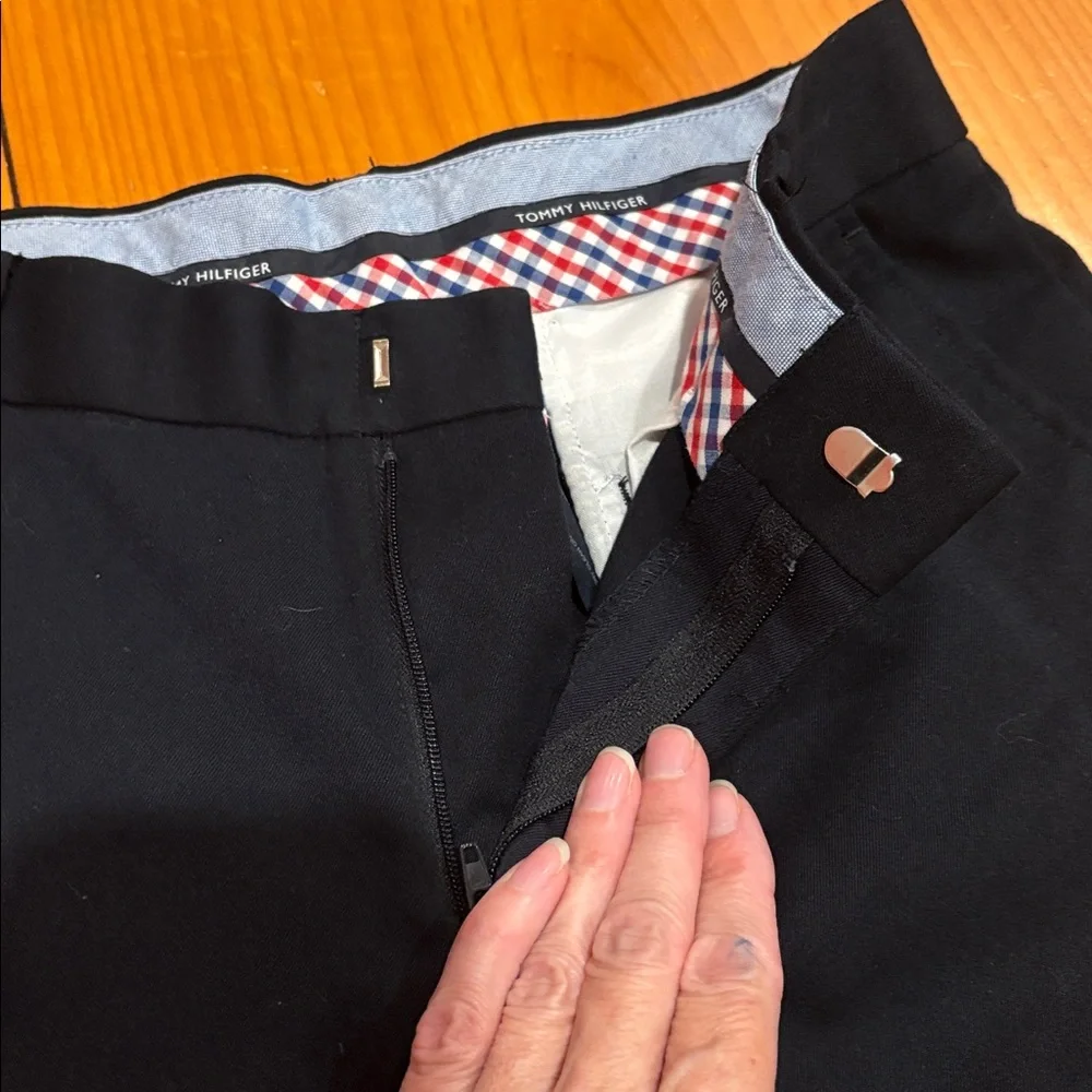 TOMMY HILFIGER Boys 12 Navy Blue Wool Dress Pants